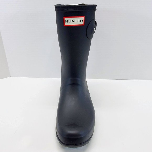 ** LEFT BOOT ONLY ** - Size 9 HUNTER ORIGINAL TOUR SHORT Rain Boots Black Matte - Picture 3 of 9